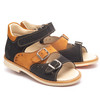 Босоніжки для хлопчиків Theo Leo чорного та коричневого кольорів, Колір: чорний/коричневий, Розмір: 24