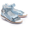 Босоніжки для дівчаток Theo Leo блакитного кольору, Колір: срібний/блакитний, Розмір: 23