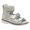Ортопедичні босоніжки для дівчаток Theo Leo срібного кольору, Колір: срібний, Розмір: 27