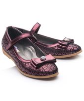 Туфлі для дівчаток Theo Leo бордового кольору, Колір: бордовий/чорний принт, Розмір: 36