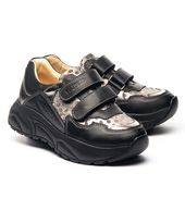 Кросівки для дівчаток Theo Leo чорного кольору, Колір: чорний/золотий, Розмір: 21