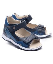 Босоніжки для хлопчиків Theo Leo синього кольору, Колір: т.синій/синій, Розмір: 25