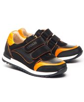 Кросівки для хлопчиків Theo Leo чорного кольору, Колір: чорний/помаранчевий, Розмір: 28