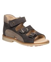 Босоніжки для хлопчиків Theo Leo темно-сірого кольору, Колір: т.сірий/сірий, Розмір: 24