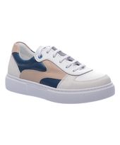 Кеди дитячі Theo Leo білого, синього та бежевого кольорів, Колір: білий/синій/бежевий, Розмір: 31