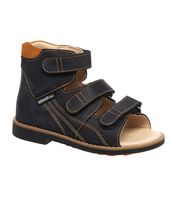 Ортопедичні босоніжки для хлопчиків Theo Leo чорного кольору, Колір: чорний, Розмір: 32