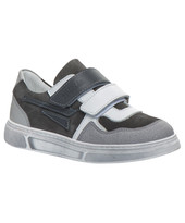 Кеди для хлопчиків Theo Leo білого та сірого кольорів (LEO-3236 SM-WH), Колір: сірий/білий, Розмір: 22