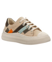 Кеди Theo Leo бежевого кольору, Колір: бежевий/кольоровий декор, Розмір: 27