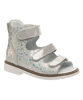 Ортопедичні босоніжки для дівчаток Theo Leo срібного кольору, Колір: срібний, Розмір: 27