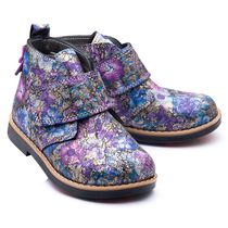 Ботинки для девочек Theo Leo разноцветные, Цвет: квітковий принт, Размер: 18