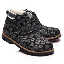 Ботинки для девочек Theo Leo черного цвета, Цвет: чорний/леопард, Размер: 21