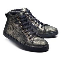 Черевики для дівчат Theo Leo чорного та золотого кольорів, Колір: чорний/золотий, Розмір: 28