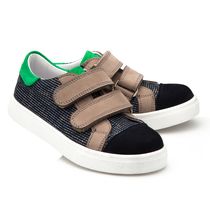 Мокасины для мальчиков Theo Leo разноцветные, Цвет: чорний/капучіно, Размер: 22