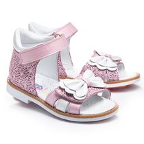 Босоніжки для дівчаток Theo Leo рожевого кольору, Колір: рожевий переламутр/білий, Розмір: 24