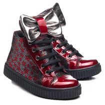 Ботинки для девочек Theo Leo красного цвета, Цвет: чорний/червоний, Размер: 27