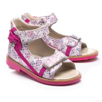 Босоножки для девочек Theo Leo розового цвета, Цвет: різнокольоровий/рожевий, Размер: 21