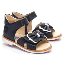 Босоніжки для дівчаток Theo Leo темно-синього кольору, Колір: т.синій/білий, Розмір: 26