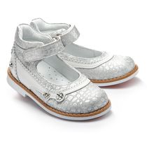 Туфлі для дівчаток Theo Leo білого кольору, Колір: білий/срібний леопард, Розмір: 23