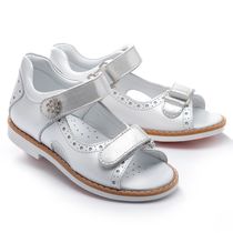 Босоніжки для дівчаток Theo Leo білого кольору, Колір: білий, Розмір: 26