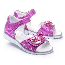 Сандалі для дівчаток Theo Leo кольору фуксії, Колір: малиновий леопард , Розмір: 36