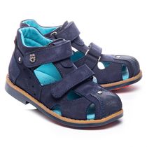 Босоножки для мальчиков Theo Leo темно-синего цвета, Цвет: т.синій, Размер: 31