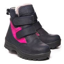 Зимние ботинки для девочек Theo Leo темно-синего цвета, Цвет: синій/рожевий, Размер: 26