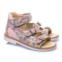 Босоніжки для дівчаток Theo Leo рожевого кольору, Колір: різнокольоровий/рожевий, Розмір: 21