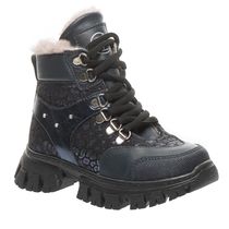 Зимові черевики для дівчаток Theo Leo синього кольору, Колір: т.синій/синій блиск, Розмір: 28