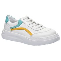 Кеди дитячі Theo Leo білого кольору, Колір: білий/жовтий/зелений, Розмір: 33