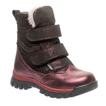 Зимові черевики для дівчаток Theo Leo бордового кольору, Колір: бордовий перламутр, Розмір: 29