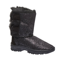 Зимові чоботи для дівчаток Theo Leo чорного кольору, Колір: чорний блискучий, Розмір: 32