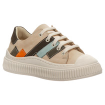 Кеды Theo Leo бежевого цвета, Цвет: бежевий/кольоровий декор, Размер: 27