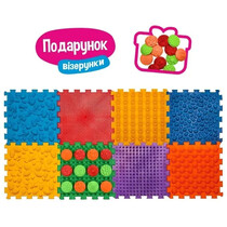Массажный коврик «МИКС Пазлы» (8 элементов + узоры), Ortek (Украина)