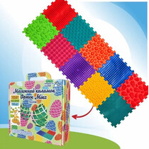 Массажный коврик Ortek Мега МИКС Пазлы из 10 элементов с игрой «Лесные приключения», ОЛВИ (Украина)