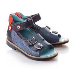 Босоніжки для хлопчиків Theo Leo синього кольору, Колір: синій, Розмір: 23