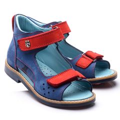 Босоніжки для хлопчиків Theo Leo синього та червоного кольорів, Колір: синій/червоний, Розмір: 25