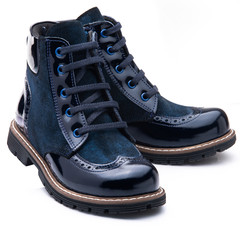 Черевики для дівчат Theo Leo темно-синього кольору, Колір: т.синій, Розмір: 21