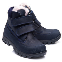 Зимові черевики для хлопчиків Theo Leo синього кольору, Колір: т.синій, Розмір: 21