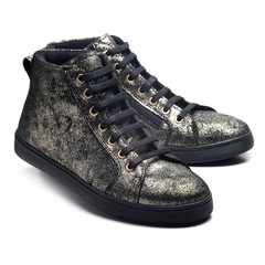 Черевики для дівчат Theo Leo чорного та золотого кольорів, Колір: чорний/золотий, Розмір: 28