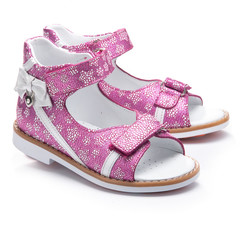 Босоніжки для дівчаток Theo Leo рожевого кольору, Колір: рожевий, Розмір: 23