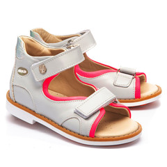 Босоніжки для дівчаток Theo Leo сірого кольору, Колір: сірий/рожевий, Розмір: 23