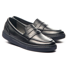 Мокасини для хлопчиків Theo Leo чорного кольору, Колір: чорний, Розмір: 40