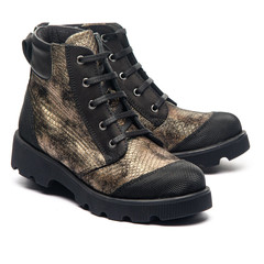 Черевики для дівчат Theo Leo чорного та золотого кольорів, Колір: золотий, Розмір: 40