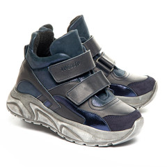 Черевики для дівчат Theo Leo синього кольору, Колір: синій/срібло, Розмір: 26