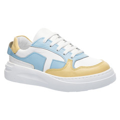 Кеди дитячі Theo Leo білого, блакитного та жовтого кольорів, Колір: білий/жовтий/блакитний, Розмір: 33