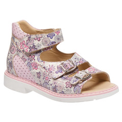 Босоніжки для дівчаток Theo Leo рожевого кольору, Колір: різнокольоровий/рожевий, Розмір: 27