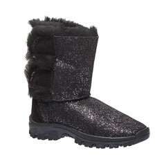 Зимові чоботи для дівчаток Theo Leo чорного кольору, Колір: чорний блискучий, Розмір: 32