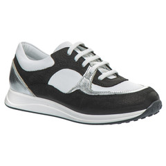 Кросівки для дівчаток Theo Leo біло-чорного кольору, Колір: білий/чорний/срібний, Розмір: 35