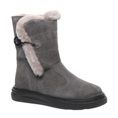 Зимові чоботи для дівчаток Theo Leo сірого кольору (LEO-3176), Колір: чорний, Розмір: 33