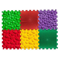 Масажний килимок "Пазли Мікс" 6 елементів, ОЛВІ (Україна)
